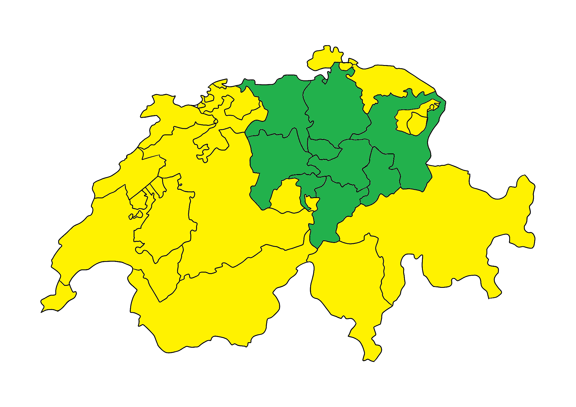 schweizer kantonskarte farbig